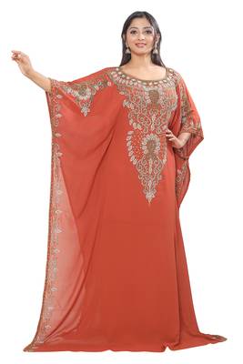 Muslim Kaftan Farasha Women Dress Abaya Maxi Islamic Long Sleeve Arab Style 3