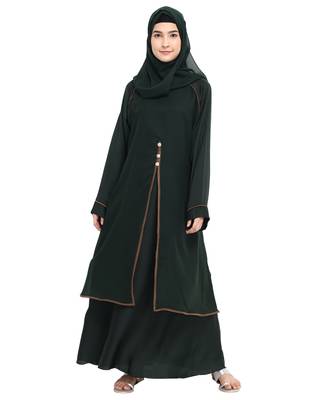 Green plain nida abaya 1