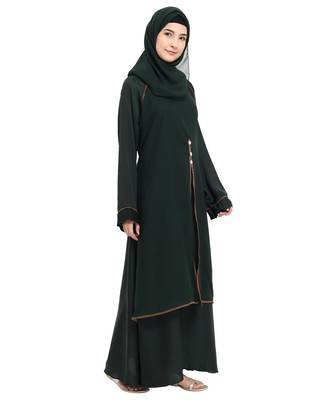 Green plain nida abaya 3
