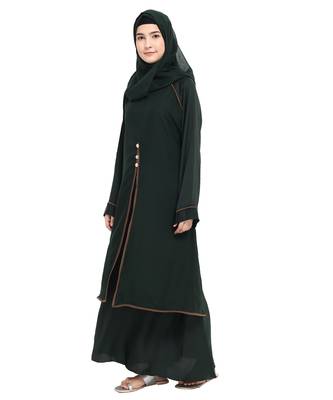 Green plain nida abaya 4