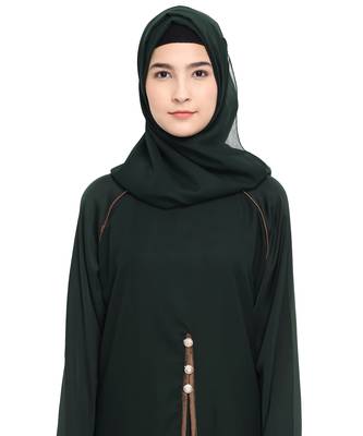 Green plain nida abaya 5