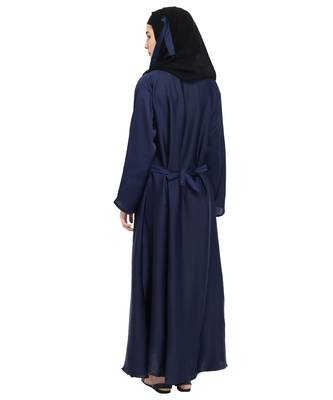 Blue plain nida abaya 2