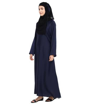 Blue plain nida abaya 3