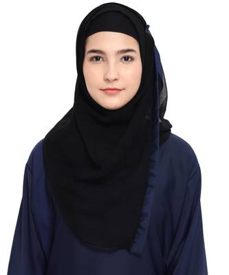 Blue plain nida abaya 5