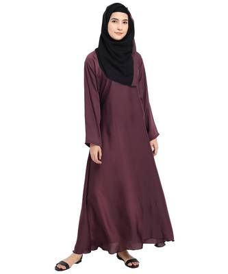 Purple plain nida abaya 1