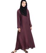 Purple plain nida abaya