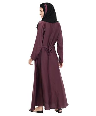 Purple plain nida abaya 2