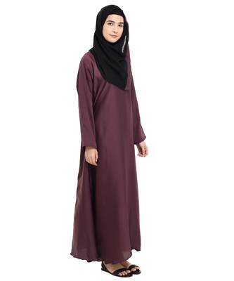 Purple plain nida abaya 3