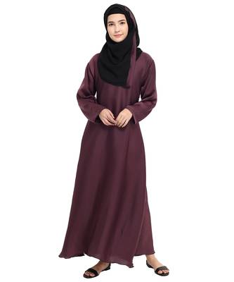 Purple plain nida abaya 5