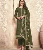 Mehendi embroidered georgette salwar