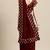 Janasya Brown printed faux georgette saree with blouse