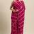 Janasya Pink printed faux georgette saree with blouse