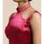 Janasya Pink printed faux georgette saree with blouse