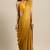 Janasya Mustard printed faux chiffon saree with blouse
