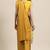 Janasya Mustard printed faux chiffon saree with blouse