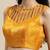 Janasya Mustard printed faux chiffon saree with blouse