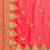 Janasya Red embroidered faux georgette saree with blouse