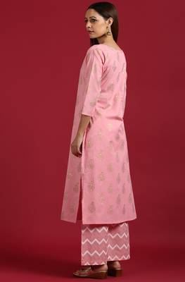 Pink paisley cotton salwar 2