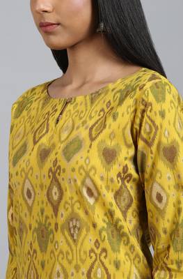 Yellow ikat cotton salwar 5