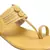 LA SAVIE Women Mustard Braided Kolhapuri Flats