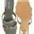 Trends & Trades Women Olive Square Toe Slim Heels