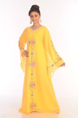 Royal Ethnic Maxi Abaya Moroccan Islamic Kaftan Beach Fancy Modern Floor Length Long Sleeve For Women Dress 1