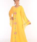 Royal Ethnic Maxi Abaya Moroccan Islamic Kaftan Beach Fancy Modern Floor Length Long Sleeve For Women Dress