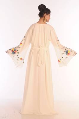 Royal Ethnic Maxi Abaya Moroccan Islamic Kaftan Beach Fancy Modern Floor Length Long Sleeve For Women Dress 5