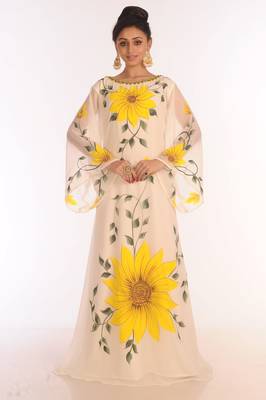 Royal Moroccan Ethnic Maxi Abaya Islamic Kaftan Beach Fancy Modern Floor Length Long Sleeve For Women Dress 3