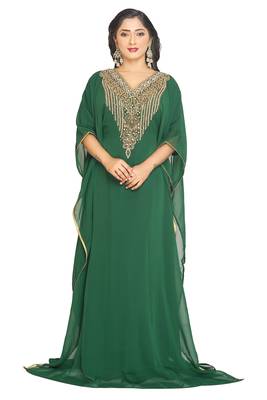 Arabic Islamic Farasha Muslim Kaftan Dress Long Sleeve Dress  1