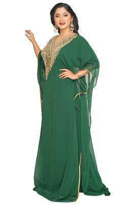 Arabic Islamic Farasha Muslim Kaftan Dress Long Sleeve Dress  3