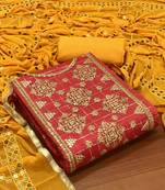 VredeVogel Red Trendy Ensemble Salwar Suits & Dress Materials