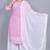 Varyaa Women's Chikankari Pink Coloured Straight Cotton Kurti With White Plazzo and Dupatta (Set Of 3 PCS) 