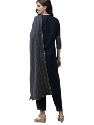 RF 1173 Navy Blue Kurti Pant Duptta 3