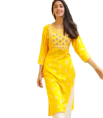 RF 1234 Yellow Kurti Pant