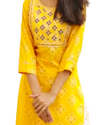 RF 1234 Yellow Kurti Pant 2