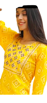 RF 1234 Yellow Kurti Pant 3