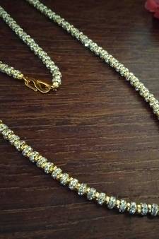Twinkling Gold cubic zirconia Designer Necklace