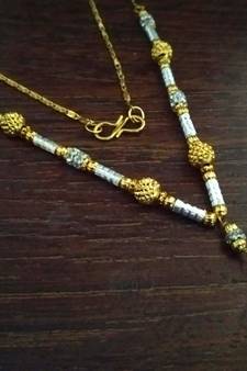 Twinkling Gold cubic zirconia Designer Necklace