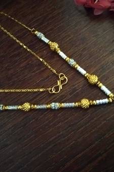 Twinkling Gold cubic zirconia Designer mangalsutra