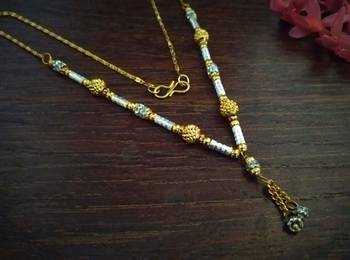 Twinkling Gold cubic zirconia Designer mangalsutra 2