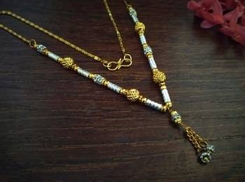 Twinkling Gold cubic zirconia Designer mangalsutra 3