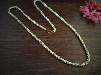 Twinkling Gold cubic zirconia Designer Necklace 1