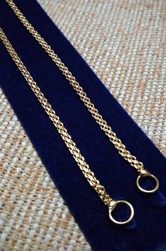 Designer 1 line gold bridal earchain or ear support earrings for wedding