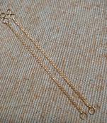 Designer 1 line gold bridal earchain or ear support earrings for wedding