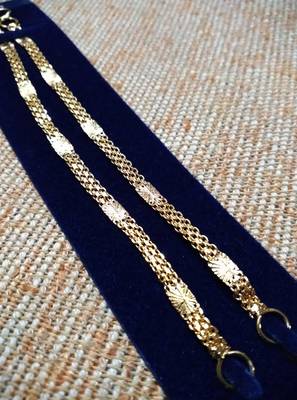 Designer 1 line gold bridal earchain or ear support earrings for wedding 1