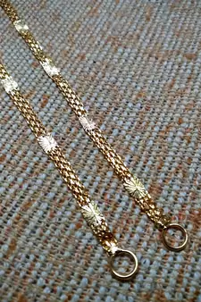 Designer 1 line gold bridal earchain or ear support earrings for wedding