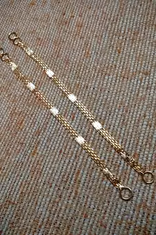Designer 1 line gold bridal earchain or ear support earrings for wedding