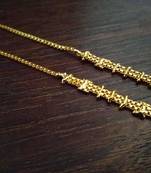 Designer 1 line gold bridal earchain or ear support earrings for wedding