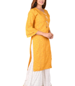 Yellow Kurti White Sharara